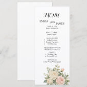 Programme de mariage élégant à l'aquarelle eucalyp (Devant / Derrière)