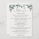 Programme de mariage élégant à l'eucalyptus (Devant)