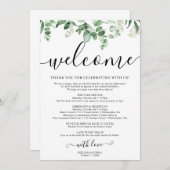 Programme de mariage élégant à l'eucalyptus (Devant / Derrière)