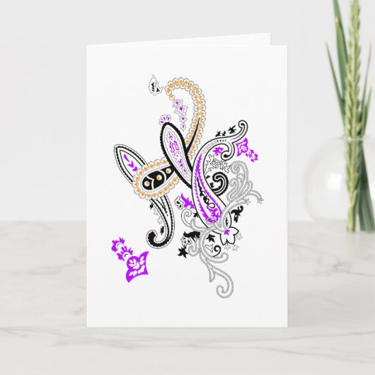 Programme de mariage élégant à motifs paisley (Devant)
