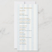 Programme de mariage élégant aux coquillages dorés (Dos)
