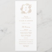 Programme de mariage élégant aux fleurs d'hortensi (Devant)