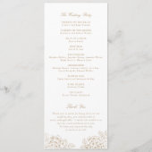 Programme de mariage élégant aux fleurs d'hortensi (Dos)