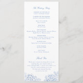 Programme de mariage élégant aux fleurs d'hortensi (Dos)