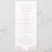 Programme de mariage élégant aux fleurs d'hydrange (Dos)