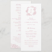 Programme de mariage élégant aux fleurs d'hydrange (Devant / Derrière)