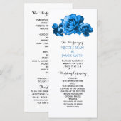 Programme de mariage élégant aux roses aquarelles (Devant / Derrière)