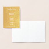 Programme de mariage élégant avec feuille d'or min (Affichage)
