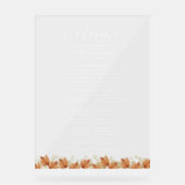 Programme de mariage élégant avec feuilles d'autom (Recto)