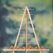 Programme de mariage élégant avec feuilles d'autom (Neutre)