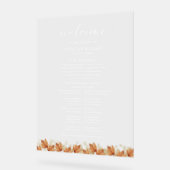 Programme de mariage élégant avec feuilles d'autom (Angle)