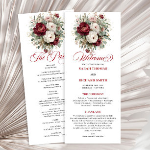 Programme de mariage élégant avec verdure et fard