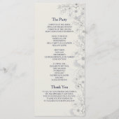 Programme de mariage élégant bleu marine (Dos)
