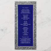Programme de mariage élégant bleu royal (Dos)