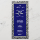 Programme de mariage élégant bleu royal (Devant)