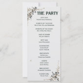 Programme de mariage élégant botanique moderne (Dos)