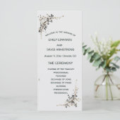 Programme de mariage élégant botanique moderne (Debout devant)