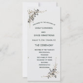 Programme de mariage élégant botanique moderne (Devant)