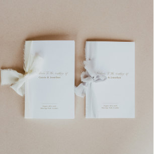 Programme de mariage élégant carnet de commande
