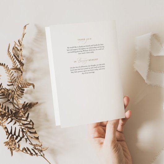 Programme de mariage élégant carnet de commande