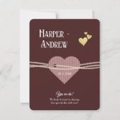 Programme de Mariage Élégant / Carte de Code Vesti (Devant)