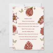 Programme de Mariage Élégant Carton de Fête Botani (Devant)