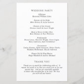 Programme de mariage élégant classique (Dos)