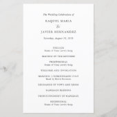 Programme de mariage élégant classique (Devant)