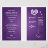 Programme De Mariage Élégant Clé De Mon Coeur Viol (Dos)