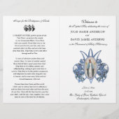 Programme de mariage élégant de la messe latine ca (Devant)