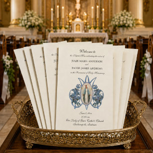 Programme de mariage élégant de la messe latine ca