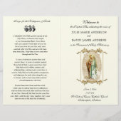 Programme de mariage élégant de la messe latine ca (Devant)