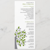Programme de mariage élégant de l'arbre vert d'aut (Devant)