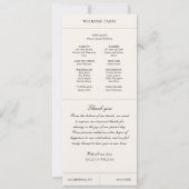 Programme de mariage élégant de luxe vintage class (Dos)