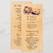 Programme de mariage élégant de style country west (Devant / Derrière)