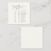 Programme de Mariage Élégant en Écriture Gras sur (Devant / Derrière)