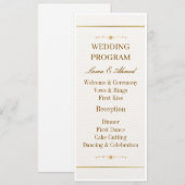 Programme de mariage élégant en or blanc | Mariage (Devant / Derrière)