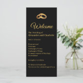 Programme de mariage élégant en or noir (Debout devant)
