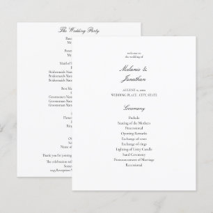 Programme de mariage élégant et économique à fond