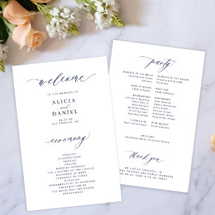 Programme de mariage élégant et économique bleu ma
