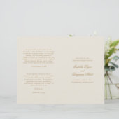 Programme de mariage élégant et formel en ivoire t (Debout devant)