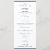 Programme de mariage élégant et haut Flourish | Bl (Dos)