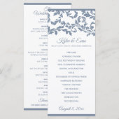 Programme de mariage élégant et haut Flourish | Bl (Devant / Derrière)