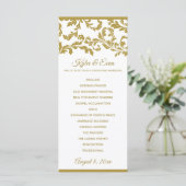 Programme de mariage élégant et haut Flourish | Or (Debout devant)