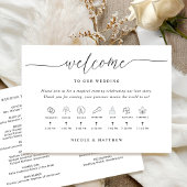 Programme de mariage élégant et minimal avec chron