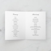 Programme de mariage élégant et minimaliste (Intérieur)