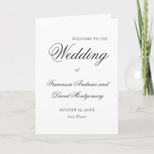 Programme de mariage élégant et minimaliste