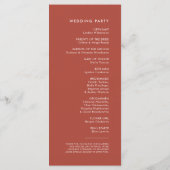 Programme de mariage élégant et moderne en terre c (Dos)
