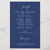 Programme de mariage élégant et naval budgétaire e (Dos)