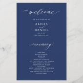 Programme de mariage élégant et naval budgétaire e (Devant)